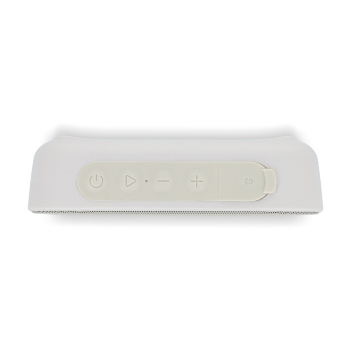 Altavoz personalizable resistente al agua y 5 horas de reproducción color gris cuarta vista Altavoz personalizable resistente al agua y 5 horas de reproducción color gris cuarta vista