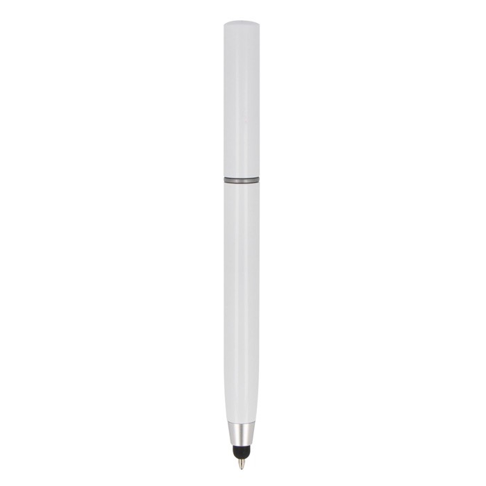 Bolígrafo multifuncional con un kit de limpieza electrónica color blanco cuarta vista Bolígrafo multifuncional con un kit de limpieza electrónica color blanco cuarta vista