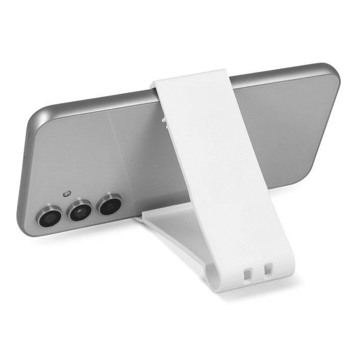 Soporte de teléfono plegable portátil para personalizar color blanco cuarta vista Soporte de teléfono plegable portátil para personalizar color blanco cuarta vista