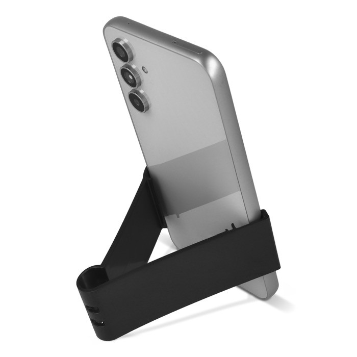 Soporte de teléfono plegable portátil para personalizar color negro tercera vista Soporte de teléfono plegable portátil para personalizar color negro tercera vista