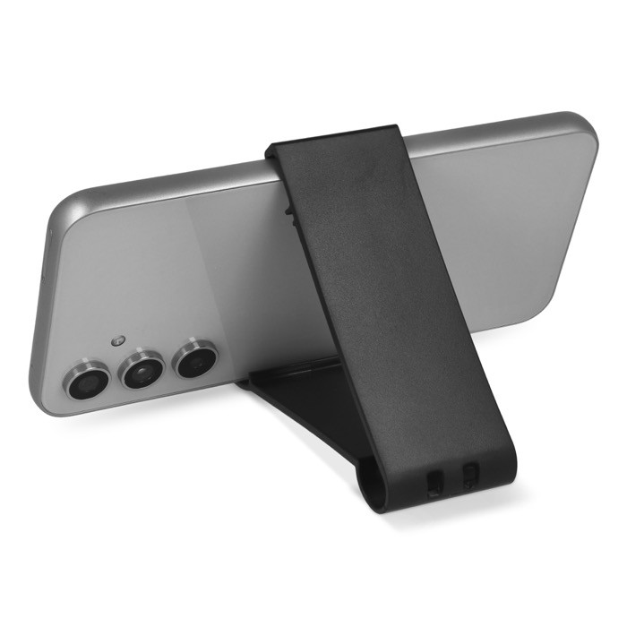 Soporte de teléfono plegable portátil para personalizar color negro cuarta vista Soporte de teléfono plegable portátil para personalizar color negro cuarta vista