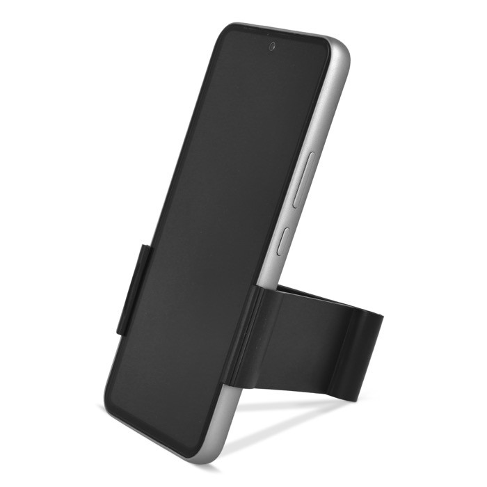Soporte de teléfono plegable portátil para personalizar color negro quinta vista Soporte de teléfono plegable portátil para personalizar color negro quinta vista