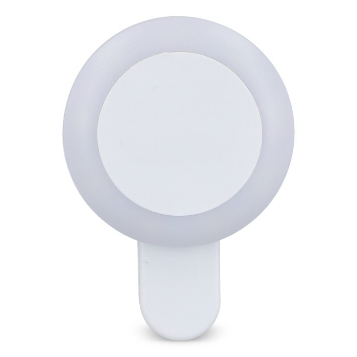 Luz portátil con 3 distintos ajustes de luz para enganchar en el móvil color blanco tercera vista