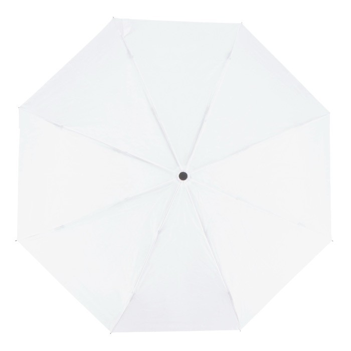 Paraguas plegable en varios colores con funda a juego Ø96 color blanco tercera vista Paraguas plegable en varios colores con funda a juego Ø96 color blanco tercera vista