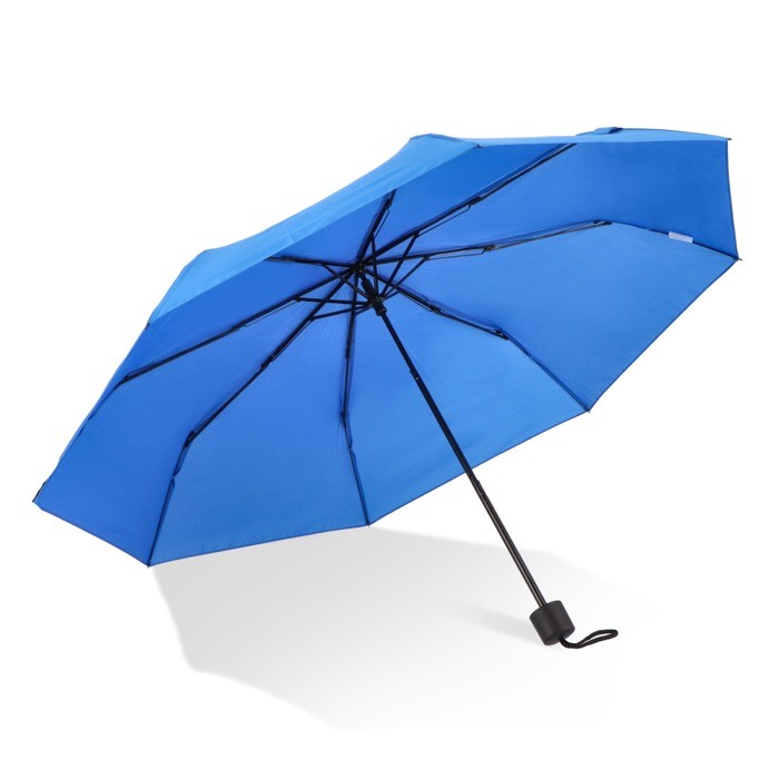 Paraguas plegable en varios colores con funda a juego Ø96 color azul segunda vista Paraguas plegable en varios colores con funda a juego Ø96 color azul segunda vista