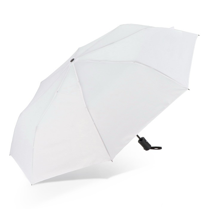 Paraguas plegable resistente al viento con funda a juego Ø98 color blanco segunda vista