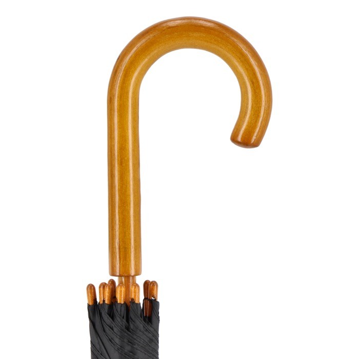 Paraguas de varios colores con mango curvado de madera Ø103 color negro quinta vista