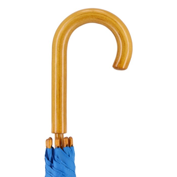 Paraguas de varios colores con mango curvado de madera Ø103 color azul quinta vista