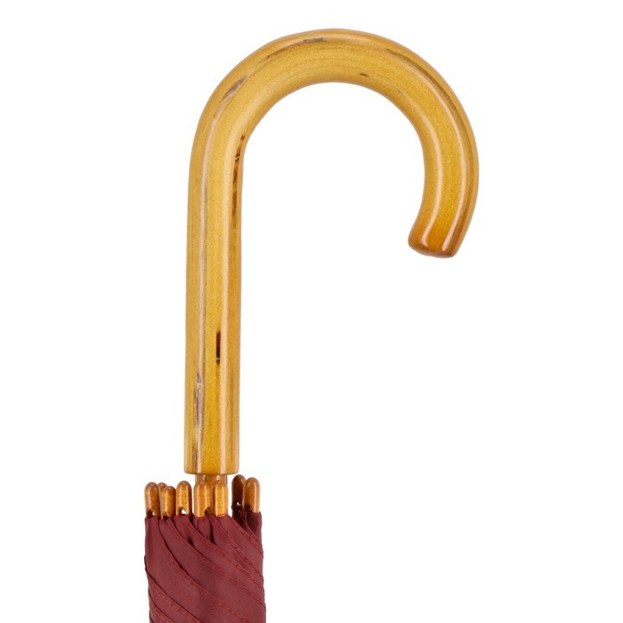 Paraguas de varios colores con mango curvado de madera Ø103 color burdeos quinta vista