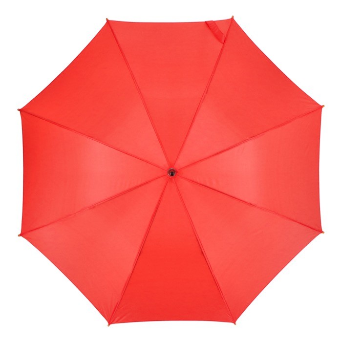 Paraguas de varios colores con mango curvado de madera Ø103 color rojo tercera vista