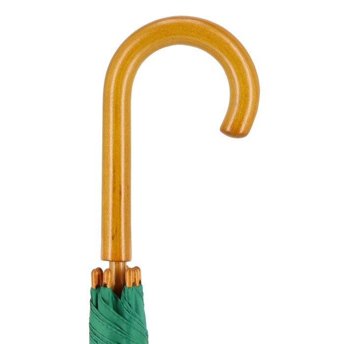 Paraguas de varios colores con mango curvado de madera Ø103 color verde quinta vista