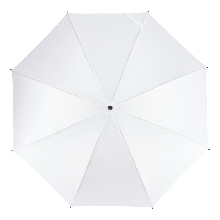 Paraguas de varios colores con mango curvado negro Ø105 color blanco tercera vista Paraguas de varios colores con mango curvado negro Ø105 color blanco tercera vista