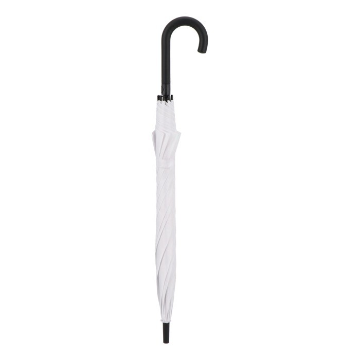 Paraguas de varios colores con mango curvado negro Ø105 color blanco quinta vista Paraguas de varios colores con mango curvado negro Ø105 color blanco quinta vista