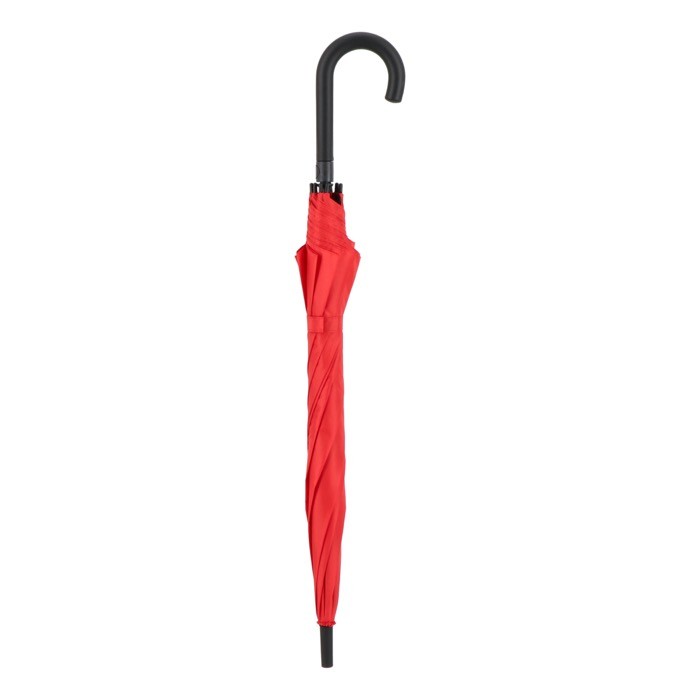 Paraguas de varios colores con mango curvado negro Ø105 color rojo quinta vista Paraguas de varios colores con mango curvado negro Ø105 color rojo quinta vista