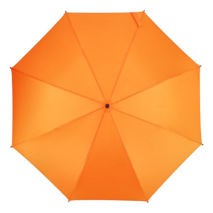 Paraguas de varios colores con mango curvado negro Ø105 color naranja tercera vista Paraguas de varios colores con mango curvado negro Ø105 color naranja tercera vista