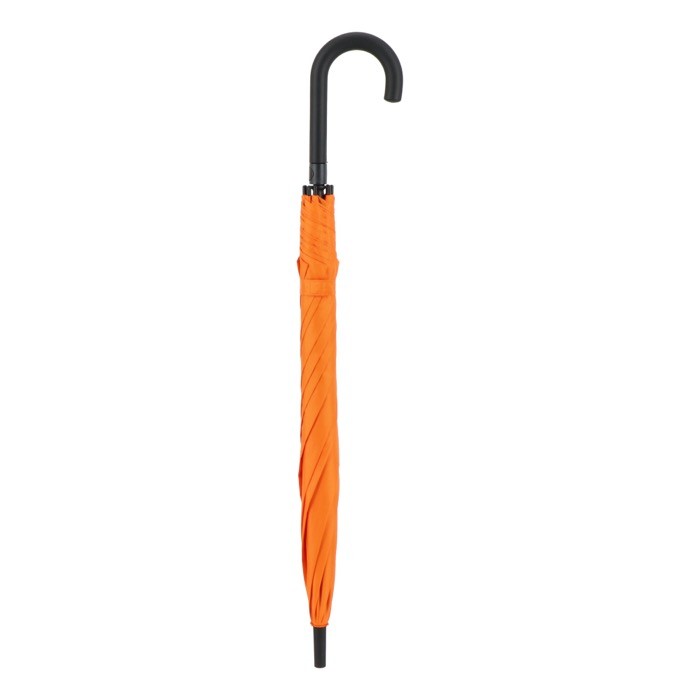 Paraguas de varios colores con mango curvado negro Ø105 color naranja quinta vista Paraguas de varios colores con mango curvado negro Ø105 color naranja quinta vista