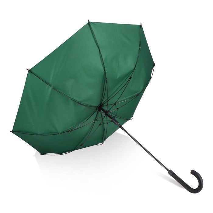 Paraguas de varios colores con mango curvado negro Ø105 color verde oscuro cuarta vista Paraguas de varios colores con mango curvado negro Ø105 color verde oscuro cuarta vista