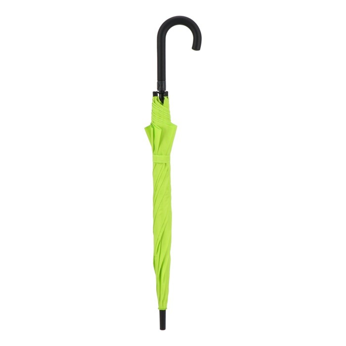 Paraguas de varios colores con mango curvado negro Ø105 color verde lima quinta vista Paraguas de varios colores con mango curvado negro Ø105 color verde lima quinta vista