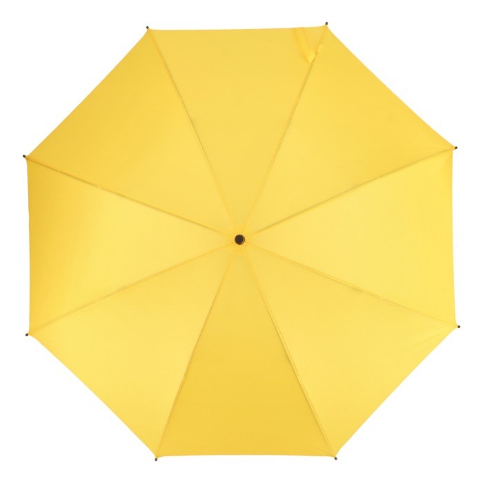 Paraguas de varios colores con mango curvado negro Ø105 color amarillo tercera vista Paraguas de varios colores con mango curvado negro Ø105 color amarillo tercera vista