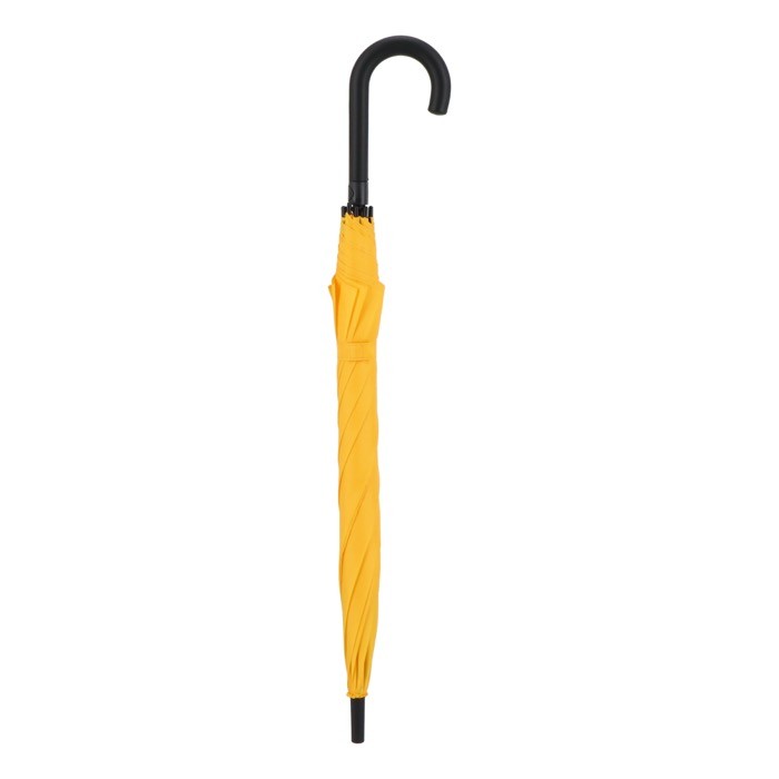 Paraguas de varios colores con mango curvado negro Ø105 color amarillo quinta vista Paraguas de varios colores con mango curvado negro Ø105 color amarillo quinta vista