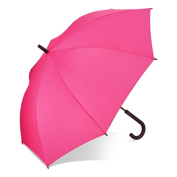 Paraguas de varios colores con mango curvado negro Ø105 color rosa Paraguas de varios colores con mango curvado negro Ø105 color rosa