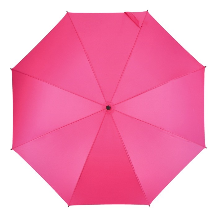 Paraguas de varios colores con mango curvado negro Ø105 color rosa tercera vista Paraguas de varios colores con mango curvado negro Ø105 color rosa tercera vista