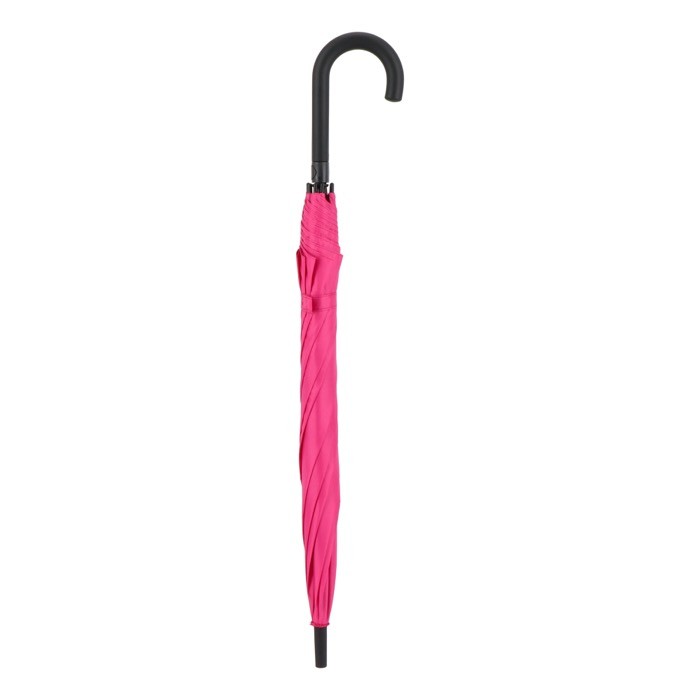 Paraguas de varios colores con mango curvado negro Ø105 color rosa quinta vista Paraguas de varios colores con mango curvado negro Ø105 color rosa quinta vista