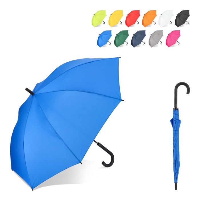 Paraguas de varios colores con mango curvado negro Ø105 Paraguas de varios colores con mango curvado negro Ø105