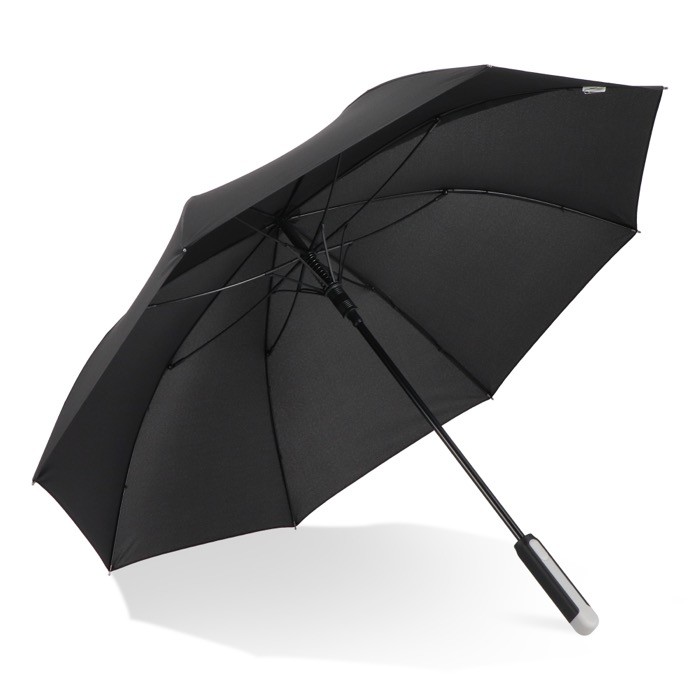 Clásico paraguas con un mango ergonómico para mejor agarre Ø105 color negro segunda vista Clásico paraguas con un mango ergonómico para mejor agarre Ø105 color negro segunda vista