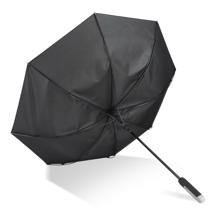 Clásico paraguas con un mango ergonómico para mejor agarre Ø105 color negro tercera vista Clásico paraguas con un mango ergonómico para mejor agarre Ø105 color negro tercera vista