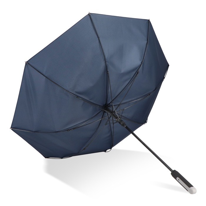 Clásico paraguas con un mango ergonómico para mejor agarre Ø105 color azul oscuro tercera vista Clásico paraguas con un mango ergonómico para mejor agarre Ø105 color azul oscuro tercera vista