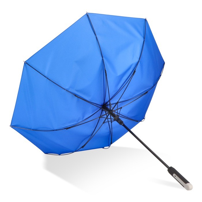 Clásico paraguas con un mango ergonómico para mejor agarre Ø105 color azul tercera vista Clásico paraguas con un mango ergonómico para mejor agarre Ø105 color azul tercera vista
