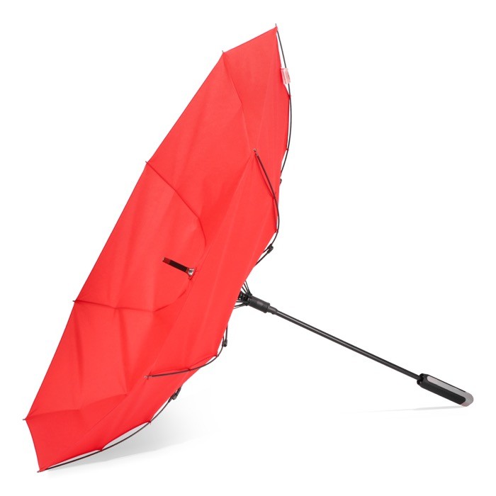 Clásico paraguas con un mango ergonómico para mejor agarre Ø105 color rojo cuarta vista Clásico paraguas con un mango ergonómico para mejor agarre Ø105 color rojo cuarta vista