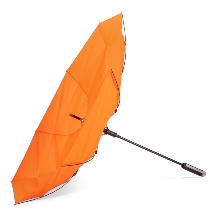 Clásico paraguas con un mango ergonómico para mejor agarre Ø105 color naranja cuarta vista Clásico paraguas con un mango ergonómico para mejor agarre Ø105 color naranja cuarta vista