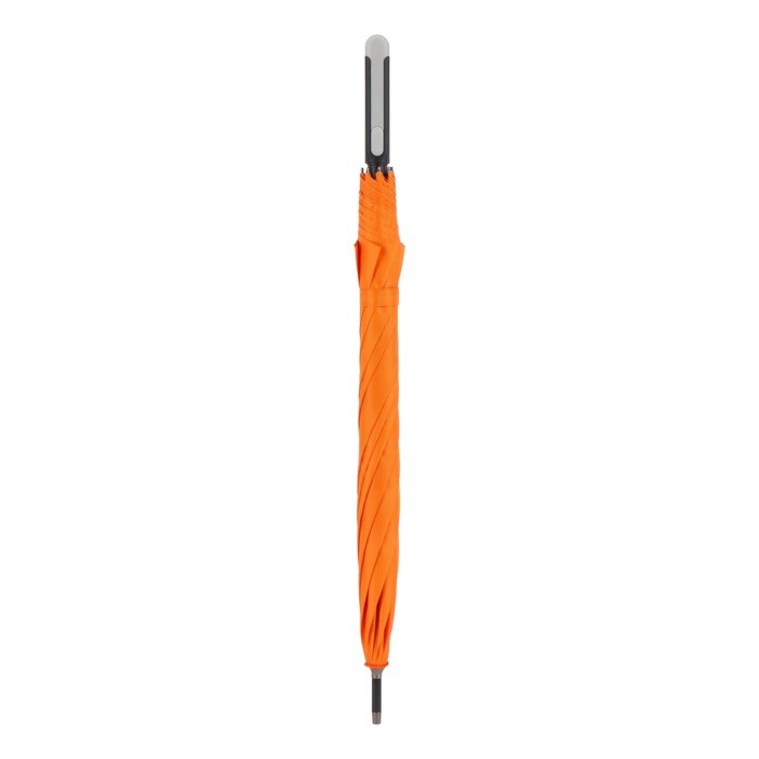 Clásico paraguas con un mango ergonómico para mejor agarre Ø105 color naranja sexta vista Clásico paraguas con un mango ergonómico para mejor agarre Ø105 color naranja sexta vista