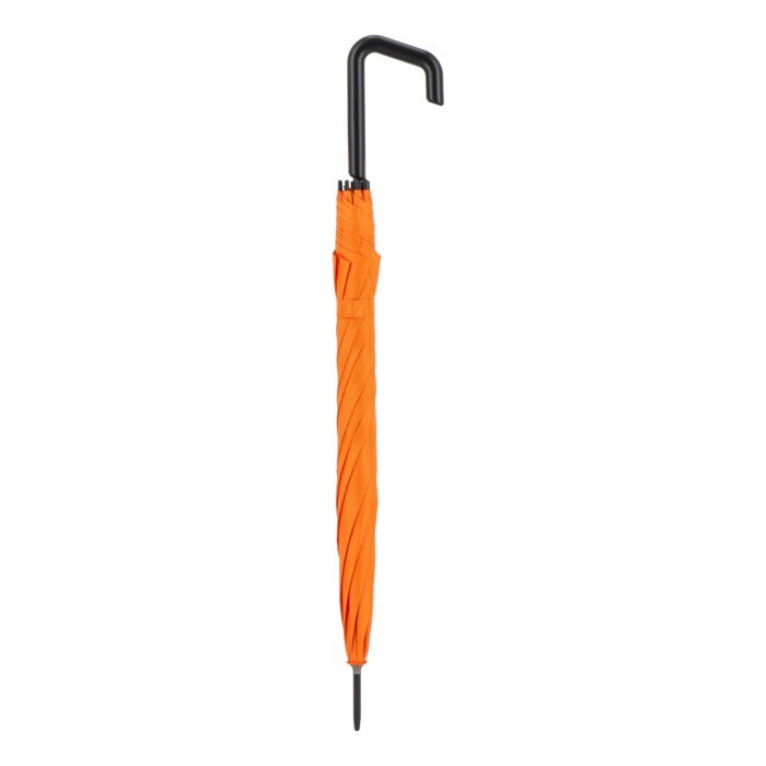 Clásico paraguas con un original mango geométrico negro Ø103 color naranja quinta vista Clásico paraguas con un original mango geométrico negro Ø103 color naranja quinta vista
