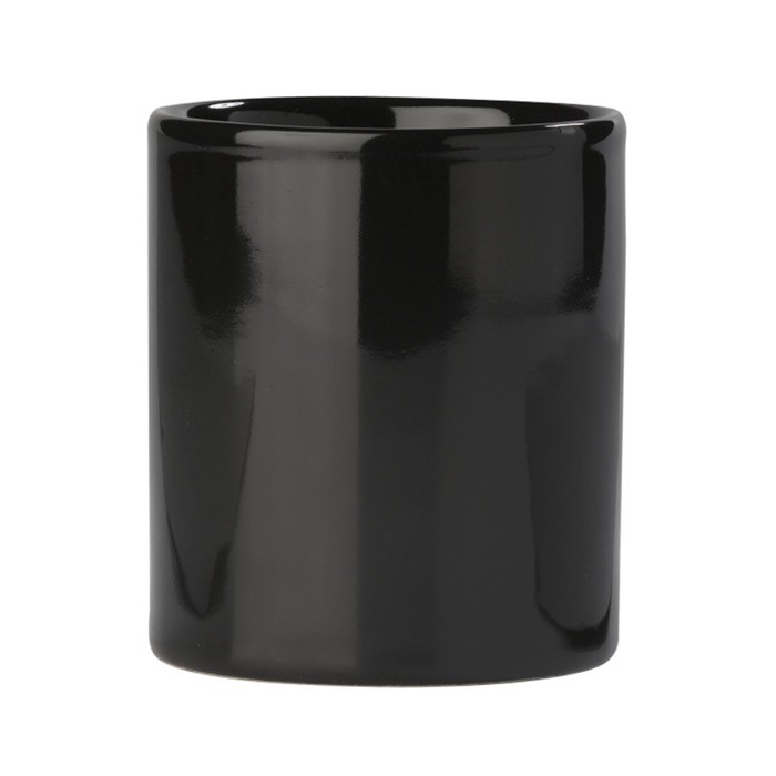 Taza de cerámica en varios colores con capacidad de 300ml color negro tercera vista Taza de cerámica en varios colores con capacidad de 300ml color negro tercera vista