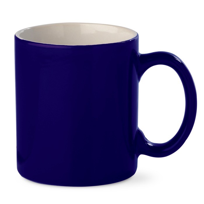 Taza de cerámica en varios colores con capacidad de 300ml color azul oscuro Taza de cerámica en varios colores con capacidad de 300ml color azul oscuro