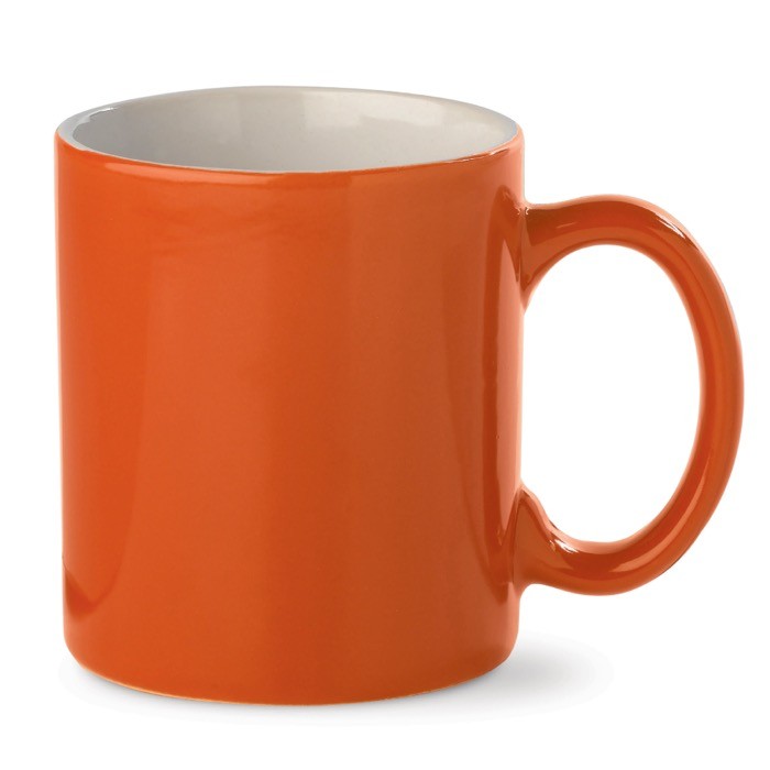 Taza de cerámica en varios colores con capacidad de 300ml color naranja Taza de cerámica en varios colores con capacidad de 300ml color naranja