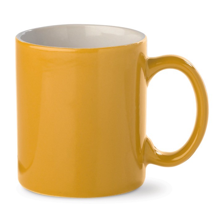 Taza de cerámica en varios colores con capacidad de 300ml color amarillo Taza de cerámica en varios colores con capacidad de 300ml color amarillo