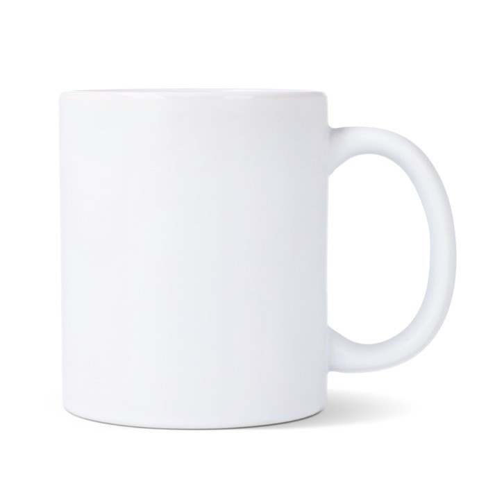 Taza de cerámica con acabado mate y contorno interior brillante 350ml color blanco segunda vista