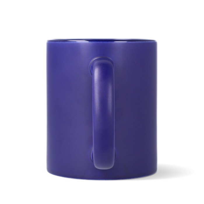 Taza de cerámica con acabado mate y contorno interior brillante 350ml color azul oscuro quinta vista