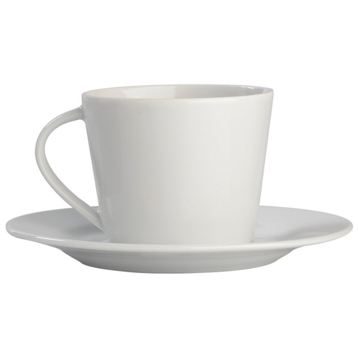 Taza para café con platillo de porcelana para espresso 160ml color blanco tercera vista