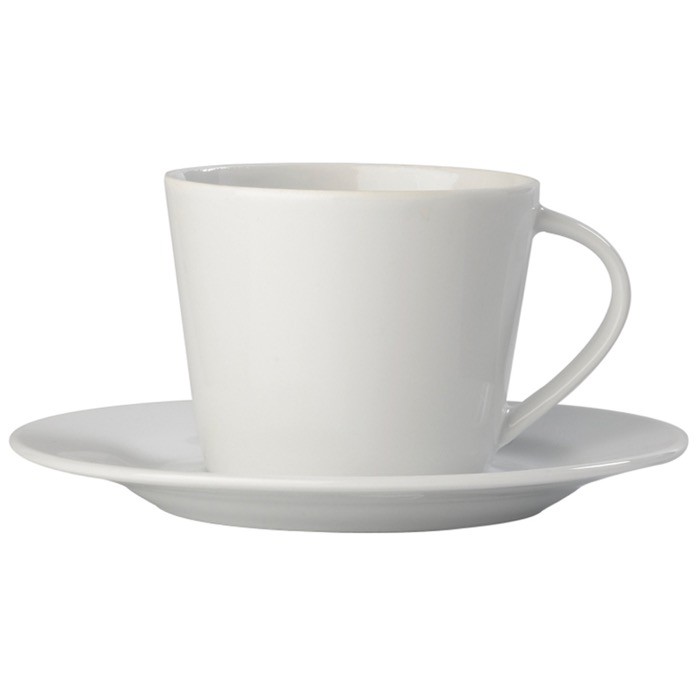 Taza para café con platillo de porcelana para espresso 160ml color blanco quinta vista
