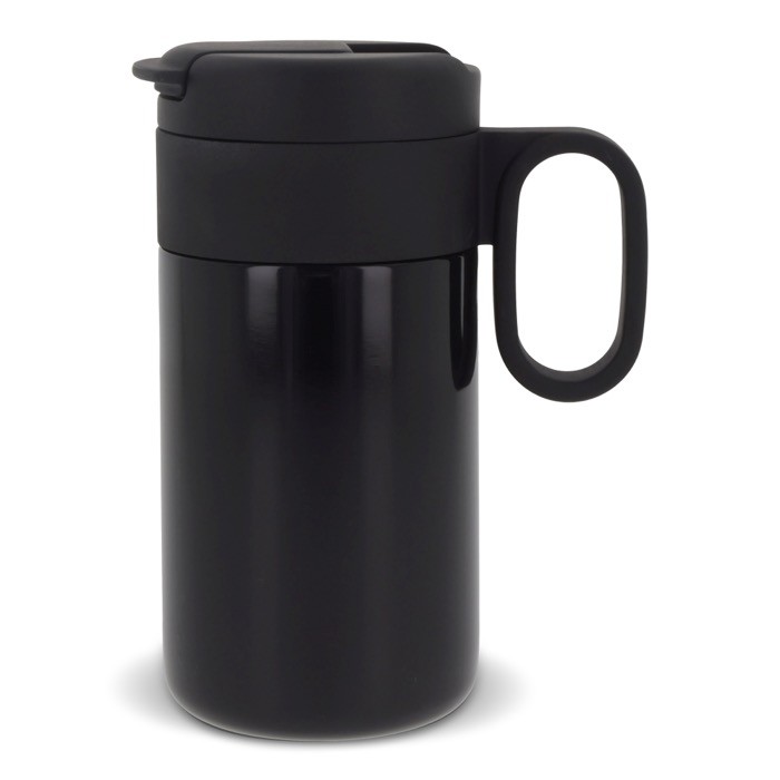 Botella de acero inoxidable con tapa que sirve como taza 250ml color negro Botella de acero inoxidable con tapa que sirve como taza 250ml color negro