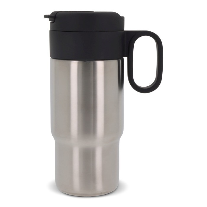 Botella de acero inoxidable con tapa que sirve como taza 300ml color plateado Botella de acero inoxidable con tapa que sirve como taza 300ml color plateado