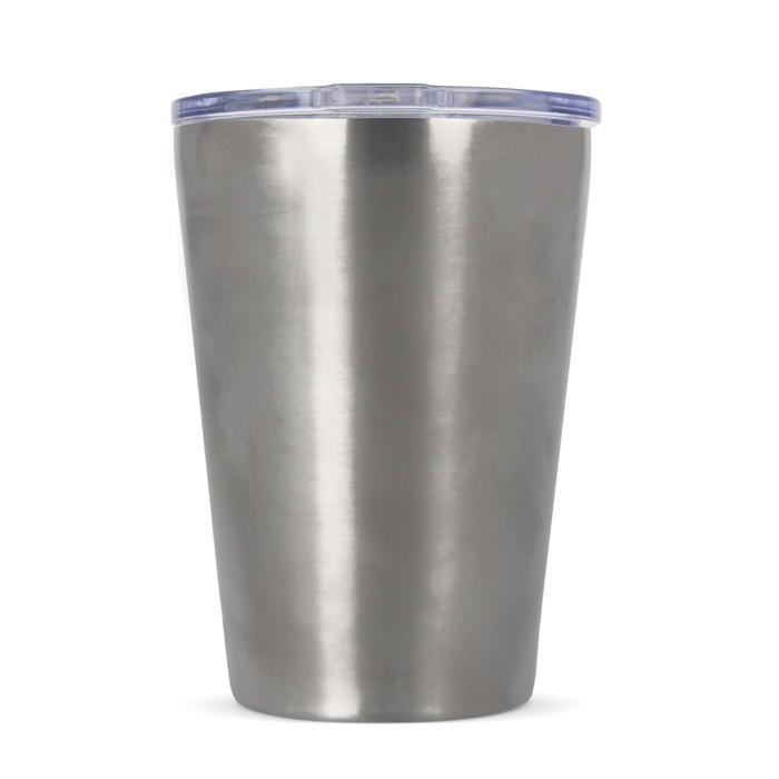 Vaso take away de doble pared hecho de cerámica 300ml color plateado quinta vista