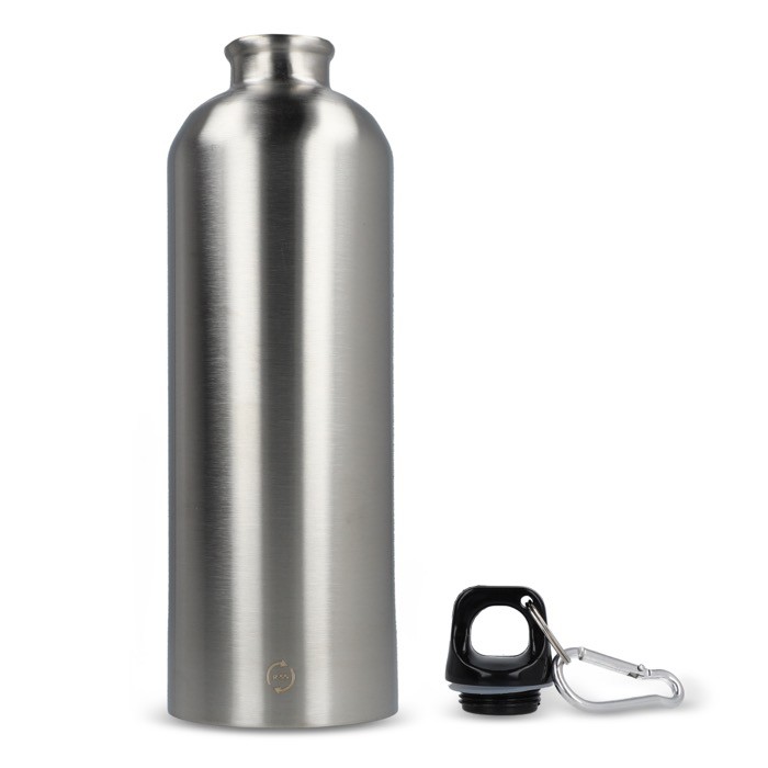 Botella de acero inoxidable reciclado de colores metalizados 750ml color blanco quinta vista Botella de acero inoxidable reciclado de colores metalizados 750ml color blanco quinta vista