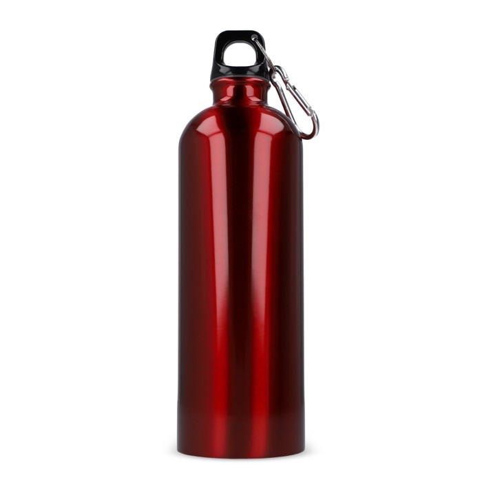 Botella de acero inoxidable reciclado de colores metalizados 750ml color blanco cuarta vista Botella de acero inoxidable reciclado de colores metalizados 750ml color blanco cuarta vista