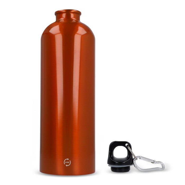 Botella de acero inoxidable reciclado de colores metalizados 750ml color blanco quinta vista Botella de acero inoxidable reciclado de colores metalizados 750ml color blanco quinta vista